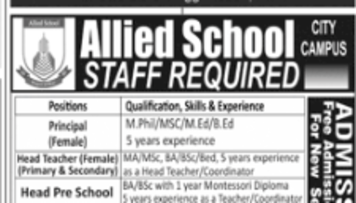 Allied School Jobs In Rawalpindi February 2023 1
