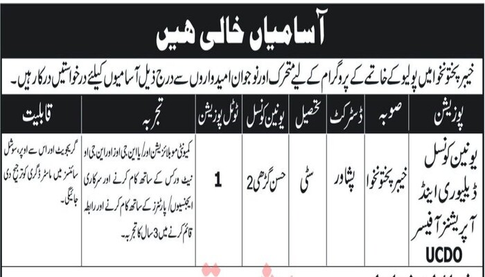 Latest Khyber Pakhtunkhwa Polio Jobs 2023 Advertisement 1 1024x669 1