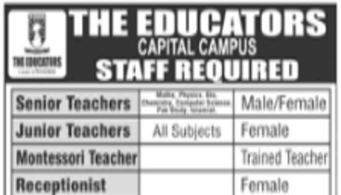 The Educators Capital Campus Jobs In Islamabad 2023 1