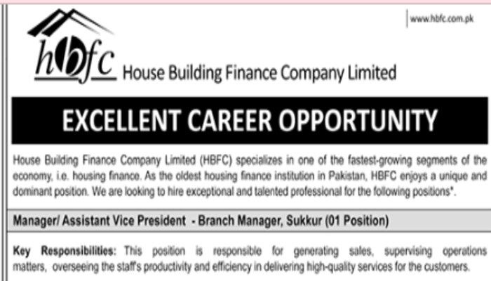 House Building Finance Company Limited Jobs In Karachi 2023 1