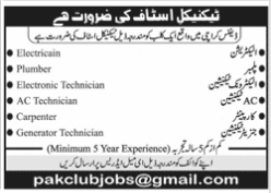 Technical Staff Jobs In Karachi 2023